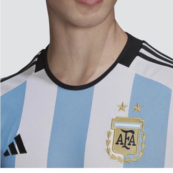 ADIDAS LIONEL OMAR 10 ARGENTINA THREE STAR 22/23 HOME JERSEY NWT IN PKG - Picture 2 of 7